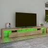 vidaXL TV skříňka s LED osvětlením dub sonoma 260x36,5x40 cm