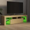 vidaXL TV skříňka s LED osvětlením dub sonoma 140 x 36,5 x 40 cm