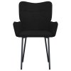vidaXL Jídelní židle 2 ks černé samet