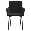 vidaXL Jídelní židle 2 ks černé samet