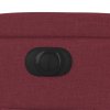 vidaXL Elektrické polohovací křeslo vínové textil