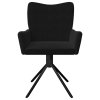 vidaXL Otočné jídelní židle 2 ks černé samet