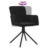 vidaXL Otočné jídelní židle 2 ks černé samet
