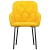vidaXL Jídelní židle 2 ks žluté samet