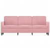 vidaXL 3místná pohovka růžová 180 cm samet