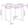 vidaXL Jídelní stůl s O rámem 80 x 80 x 75 cm borové dřevo a ocel