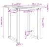 vidaXL Jídelní stůl s O rámem 70 x 70 x 75 cm borové dřevo a ocel