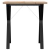 vidaXL Jídelní stůl s Y rámem 70 x 70 x 75,5 cm borové dřevo a ocel