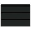 vidaXL Rohová zásuvková komoda černá 80 x 41 x 58 cm kompozit