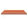 vidaXL Automatická zatahovací markýza oranžová a hnědá 4 x 3 m
