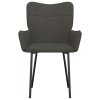 vidaXL Jídelní židle 2 ks tmavě šedé samet