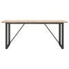 vidaXL Jídelní stůl s O rámem 180 x 90 x 75,5 cm borové dřevo a ocel