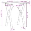 vidaXL Jídelní stůl s Y rámem 60 x 60 x 75,5 cm borové dřevo a ocel