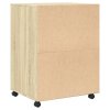 vidaXL Skříňka na kolečkách dub sonoma 60x48x81 cm kompozitní dřevo