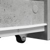 vidaXL Úzká koupelnová skříňka na kolečkách betonově šedá kompozit