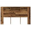 vidaXL Čelo postele s úložným prostorem old wood 180 x 18,5 x 102,5 cm