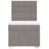 vidaXL Box spring postel s matrací taupe 80x200 cm textil