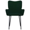 vidaXL Jídelní židle 2 ks tmavě zelené samet