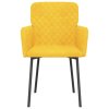 vidaXL Jídelní židle 2 ks žluté samet