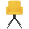 vidaXL Otočné jídelní židle 2 ks žluté samet