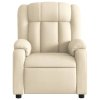 vidaXL Elektrické polohovací křeslo krémové textil
