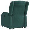 vidaXL Elektrické zvedací masážní polohovací křeslo zelené textil