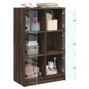 vidaXL Highboard s dvířky hnědý dub 68 x 37 x 109 cm kompozitní dřevo