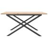 vidaXL Konferenční stolek s X rámem 80x80x45 cm borové dřevo a ocel