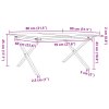 vidaXL Konferenční stolek s X rámem 80x80x45 cm borové dřevo a ocel