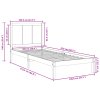 vidaXL Prodloužený rám postele bez matrace 100 x 210 cm masivní dřevo
