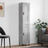 vidaXL Skříň highboard betonově šedá 34,5x34x180 cm kompozitní dřevo
