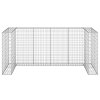 vidaXL Gabionová zástěna pro popelnice pozinkovaná ocel 254x100x110 cm