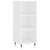 vidaXL Skříň highboard bílá s vysokým leskem 34,5x34x180 cm kompozit