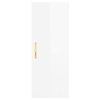 vidaXL Skříň highboard bílá s vysokým leskem 34,5x34x180 cm kompozit
