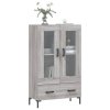vidaXL Skříň highboard šedá sonoma 69,5 x 31 x 115 cm kompozitní dřevo