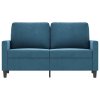 vidaXL 2místná pohovka modrá 120 cm samet