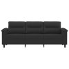 vidaXL 3místná pohovka černá 180 cm tkanina z mikrovlákna