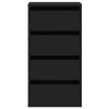 vidaXL Rohová zásuvková komoda černá 40 x 41 x 76 cm kompozit