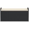 vidaXL Úložná lavice s poduškou černá 115 x 51 x 52 cm polyratan