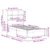 vidaXL Postel s knihovnou bez matrace hnědá 75x190 cm masivní borovice