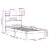 vidaXL Postel s knihovnou bez matrace hnědá 75x190 cm masivní borovice