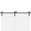 vidaXL Sada příslušenství pro posuvné dveře 183 cm ocelová černá