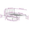 vidaXL Postel bez matrace bílá 75 x 190 cm masivní borovice