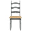 vidaXL Jídelní židle 2 ks Corona šedé 42x47x107 cm masivní borovice
