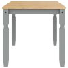 vidaXL Jídelní stůl Corona šedý 160 x 80 x 75 cm masivní borové dřevo