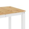 vidaXL Jídelní stůl Panama bílý 160 x 80 x 75 cm masivní borové dřevo