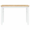 vidaXL Jídelní stůl Corona bílý 112 x 60 x 75 cm masivní borové dřevo