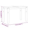 vidaXL Jídelní stůl Corona bílý 112 x 60 x 75 cm masivní borové dřevo