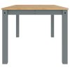 vidaXL Jídelní stůl Panama šedý 180 x 90 x 75 cm masivní borové dřevo