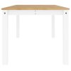 vidaXL Jídelní stůl Panama bílý 180 x 90 x 75 cm masivní borové dřevo